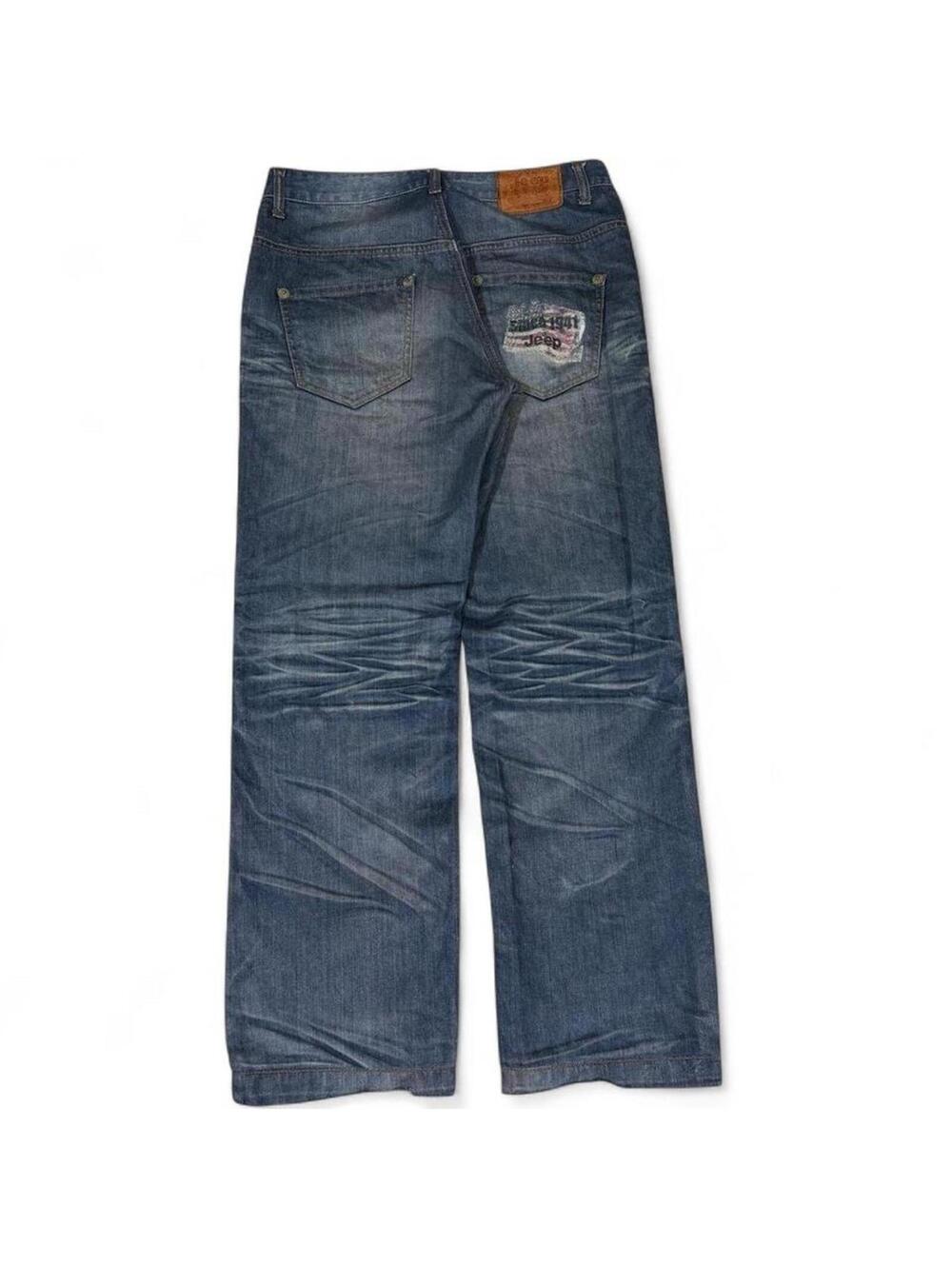 Vintage jeep dirty shade denim jeans